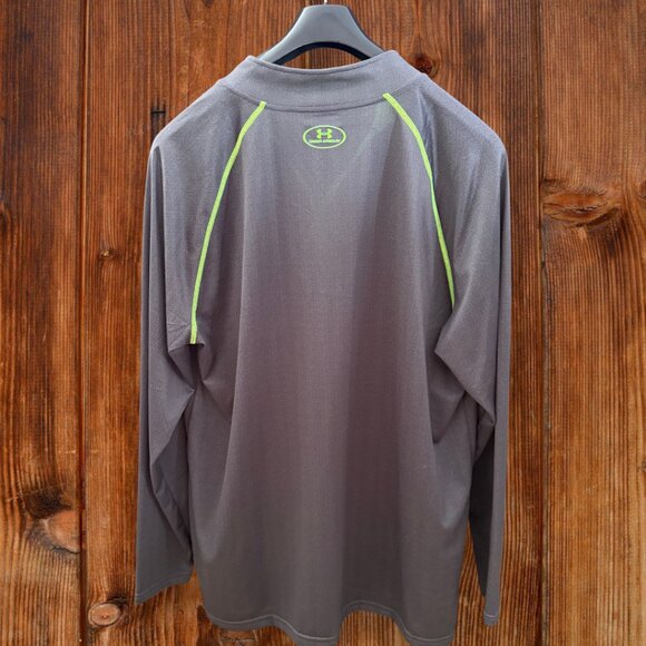 Under Armour Mens Long Sleeve Heatgear Performance Herringbone Half Zip Athletic - Picture 4 of 7